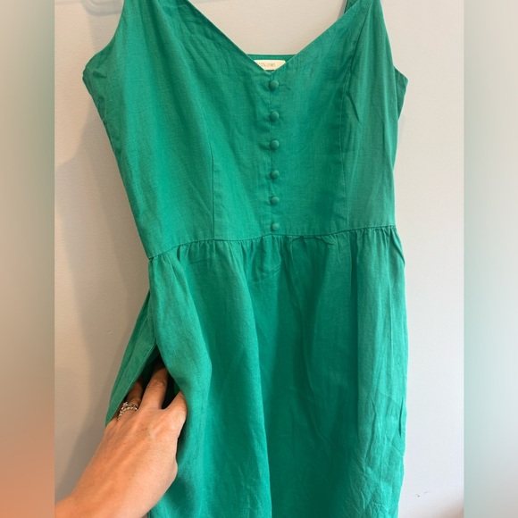 Cynthia Rowley 100% Linen Sundress w/pockets Size 10 - Picture 3 of 6